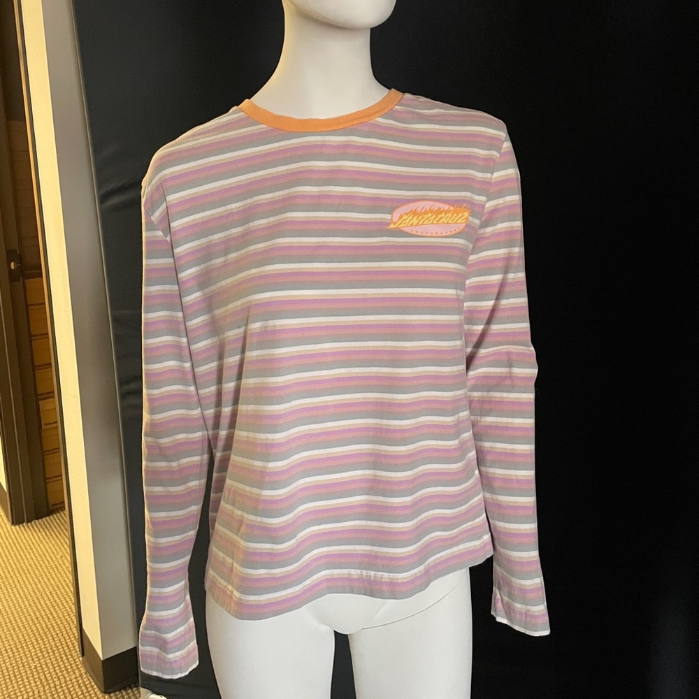 Santa Cruz striped long sleeve tee
